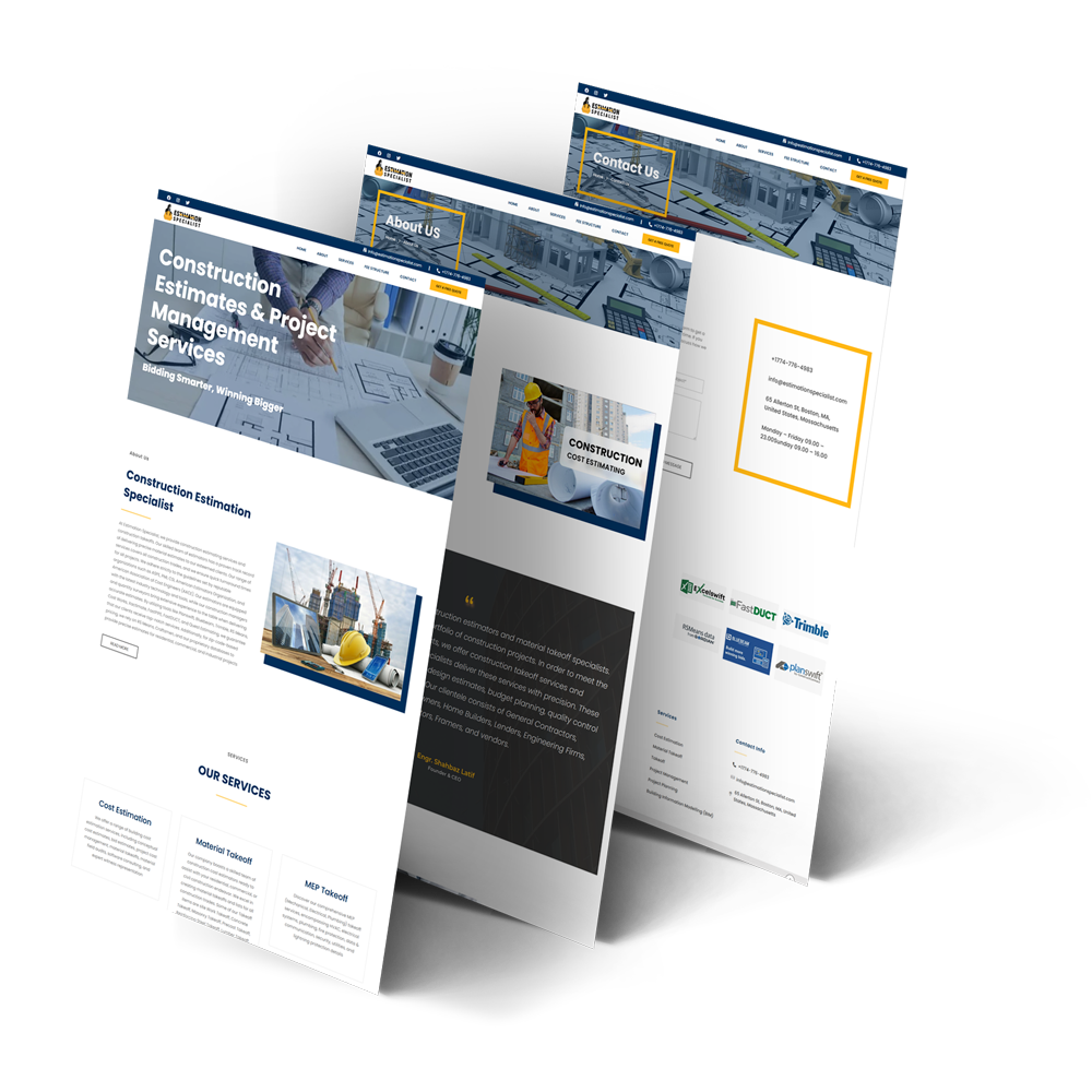 estimation-website-mockup